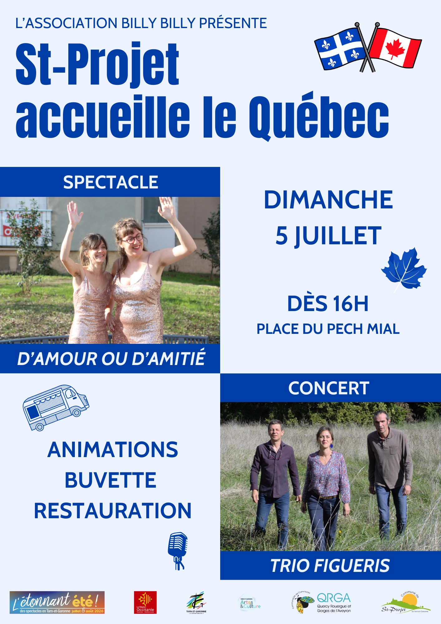 Affiche événement Saint-Projet accueille le Québec