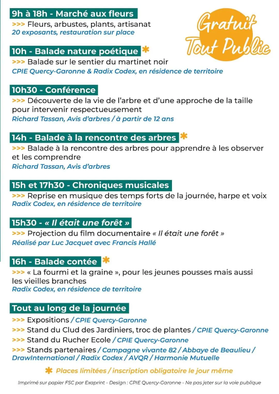Programme des floralies 2024